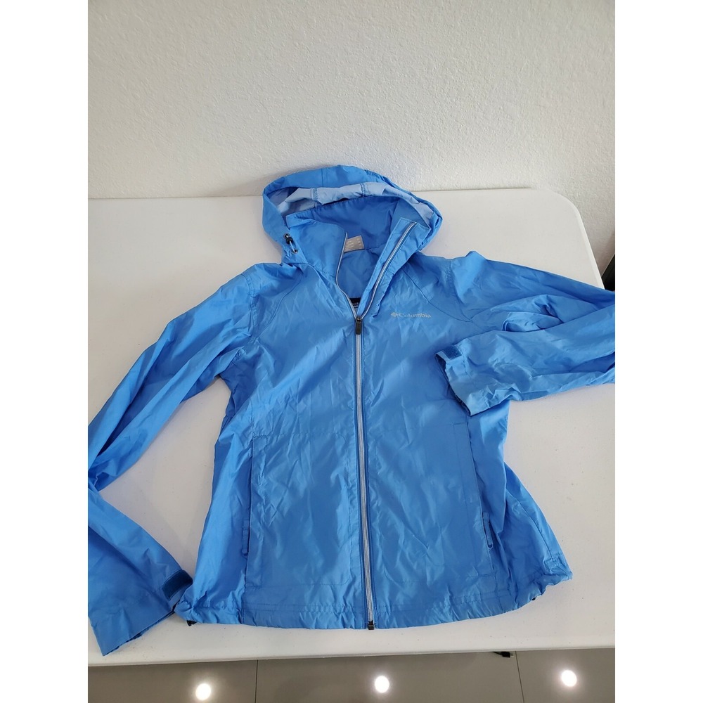Columbia Womens Rain jacket Sz XS Blue Lightweight
